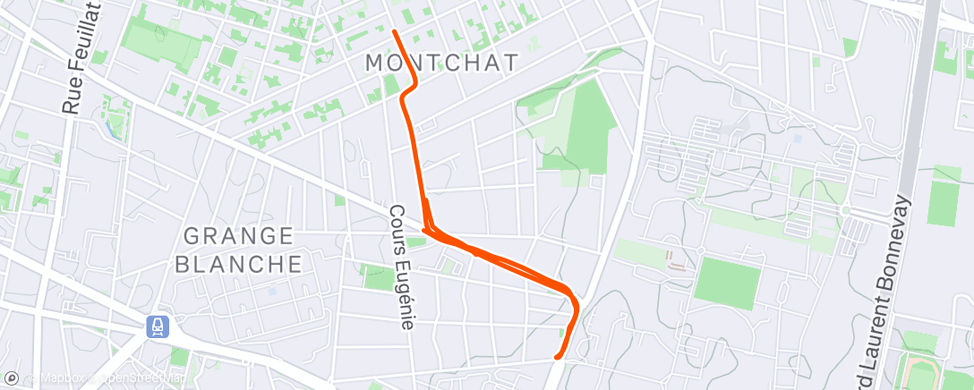 Map of the activity, Night Workout
