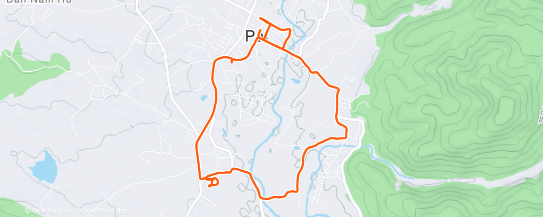 Map of the activity, Afternoon Walk