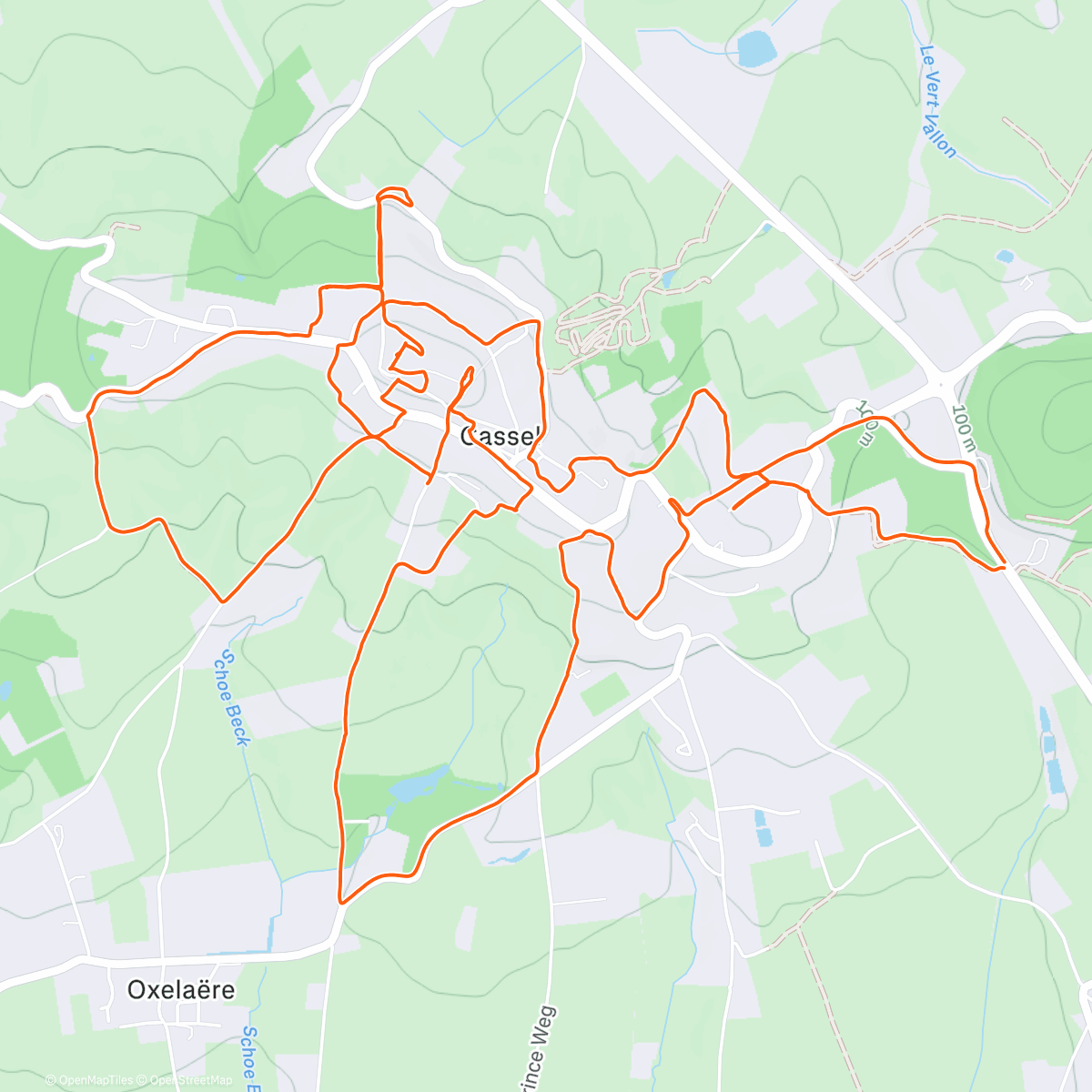 Карта физической активности (Sur les traces du trail du mont Cassel avec le frérot ⛰️🤩🥶)