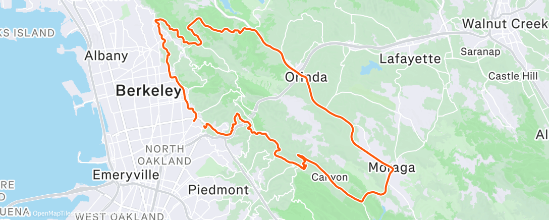Map of the activity, Afternoon Ride