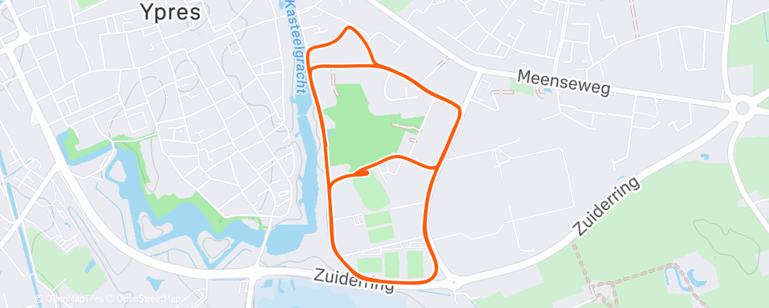 Map of the activity, Evening Run