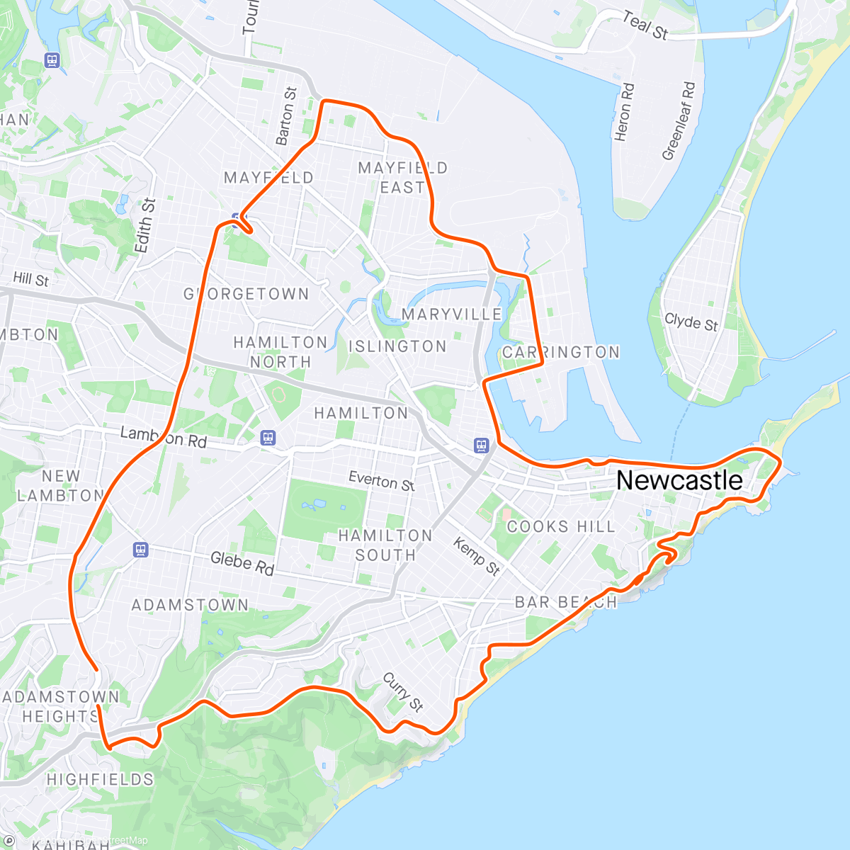 Map of the activity, Saturday solo sunrise spin