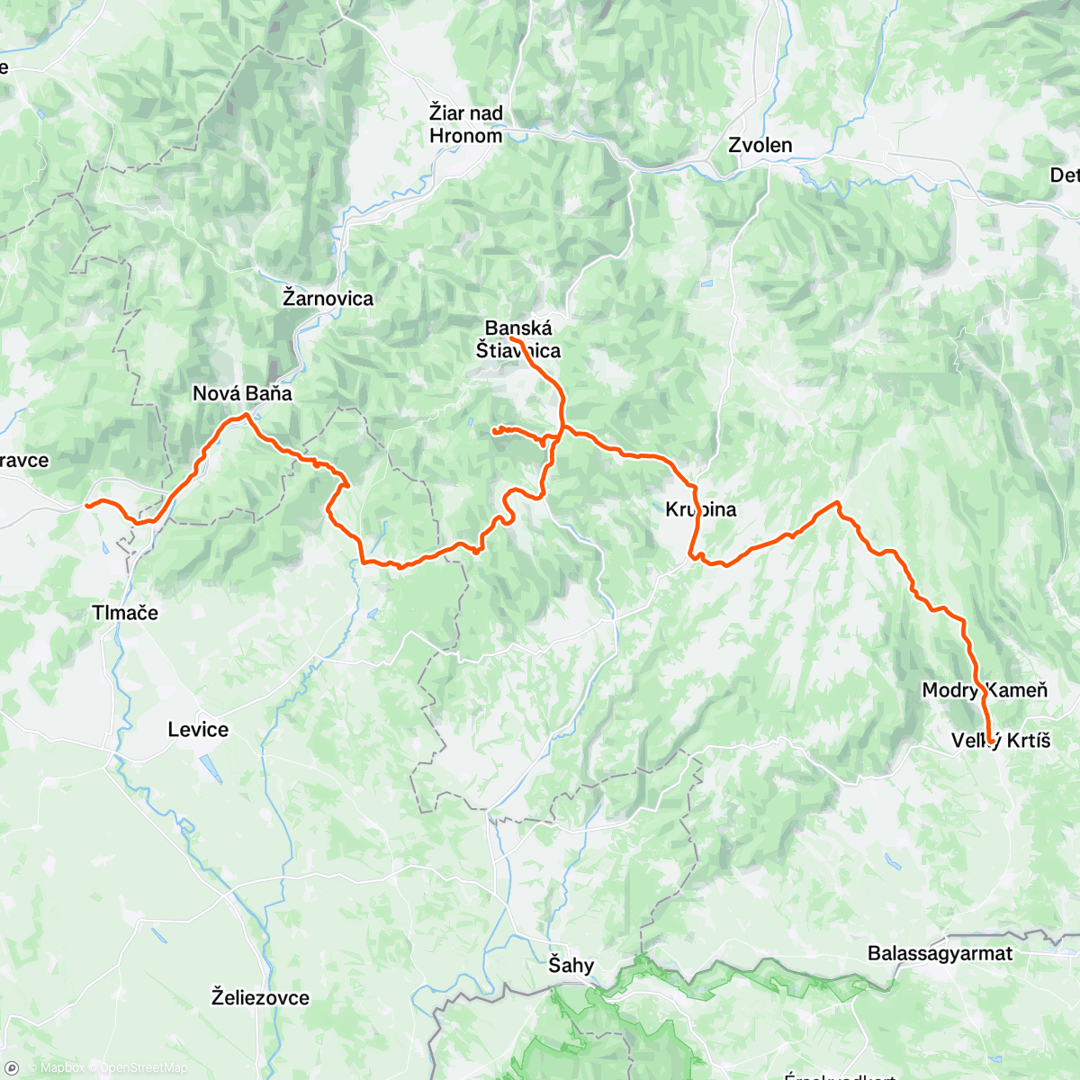 Map of the activity, Non race thought Slovakia. Dzień 2. Wpierdol w górach 😁