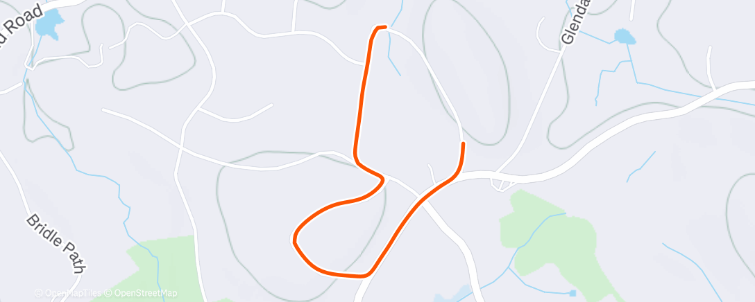 Map of the activity, Afternoon Run