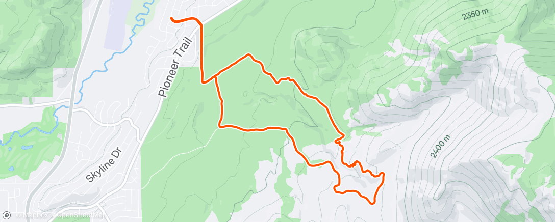 Map of the activity, Quick Sunset Corral Lap