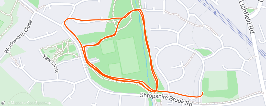 Map of the activity, Morning Run