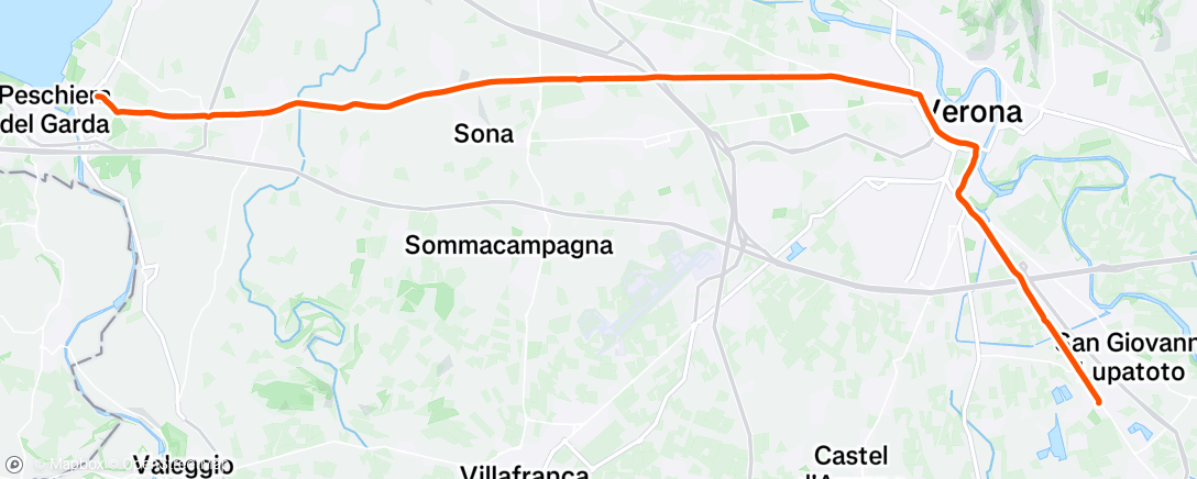 Map of the activity, Pedalata pomeridiana