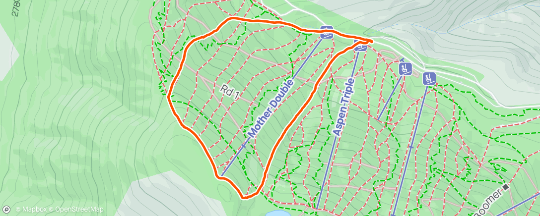 Map of the activity, Runnin up the hill