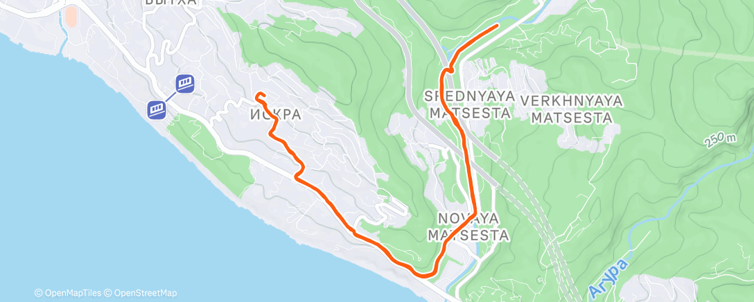 Map of the activity, Дневной забег