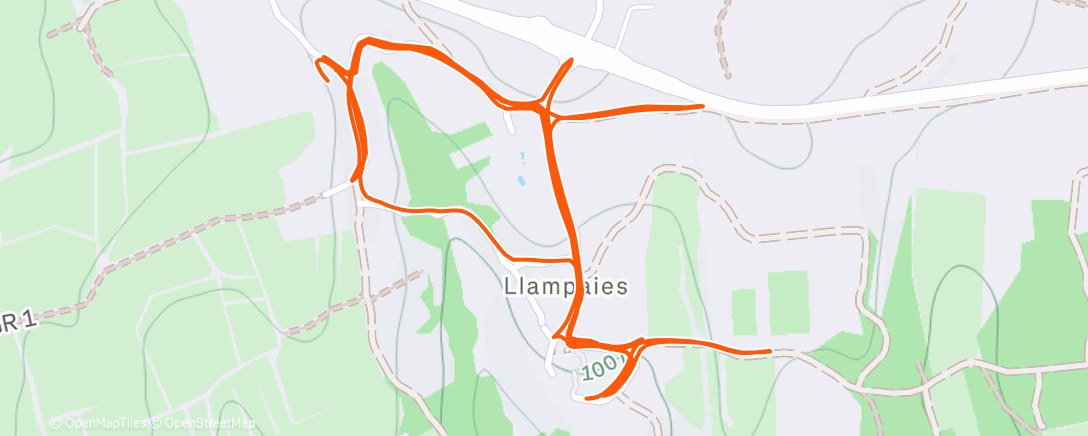 Map of the activity, Lunch Run