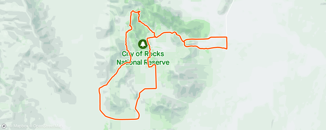 Map of the activity, City Of Rocks 50k