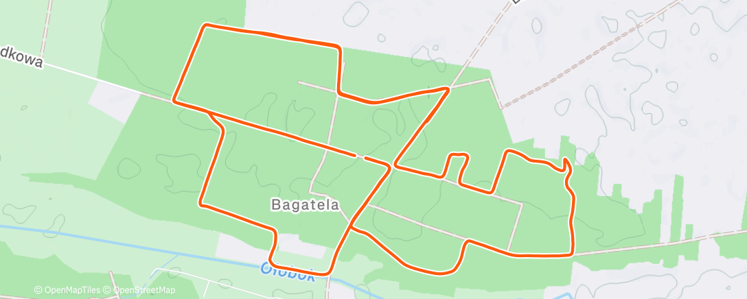 Map of the activity, Cycling