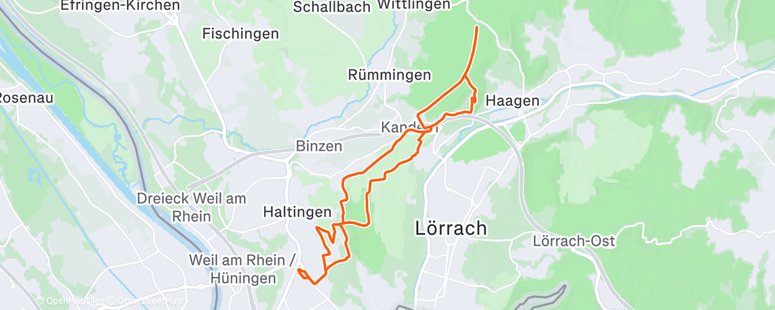 Map of the activity, #005.26: Trail le matin