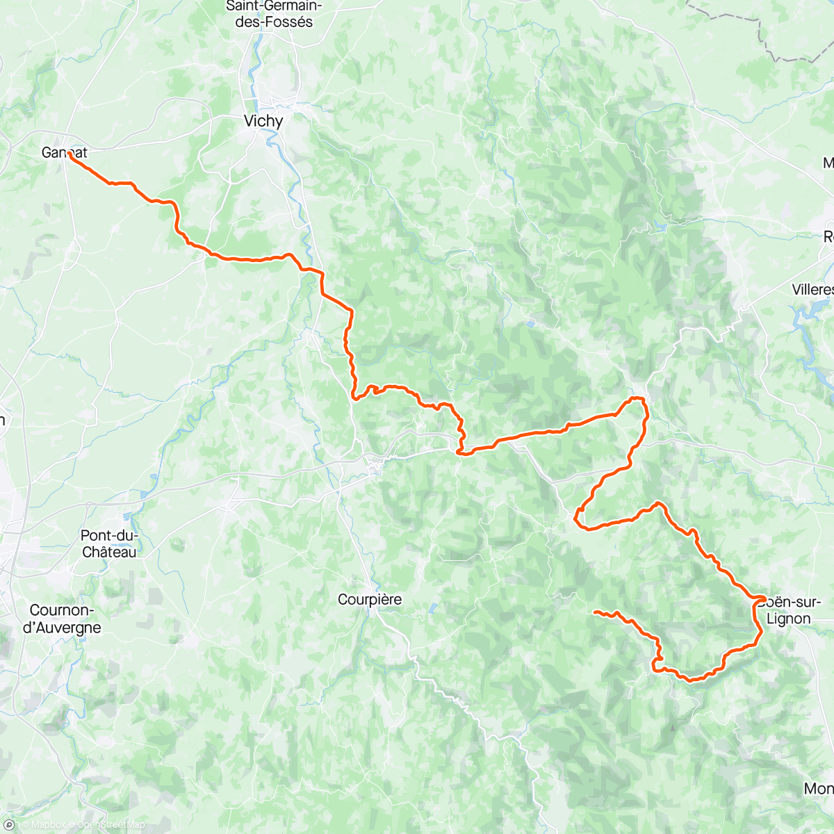 Map of the activity, Dauphine - Stage 2
