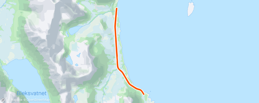 Mapa de la actividad, 8x1000m på Kinnveien