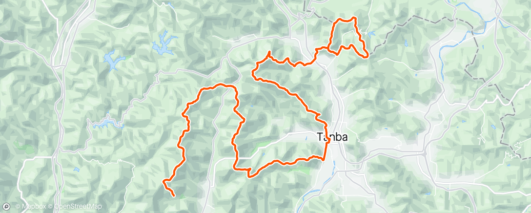 Map of the activity, TAMBA100 100mile course