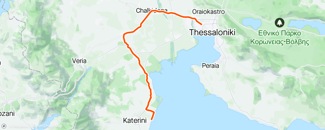 Map of the activity, tappa 1b tour of Hellas
