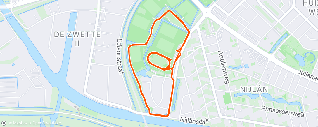 Map of the activity, Avondloop 🦁