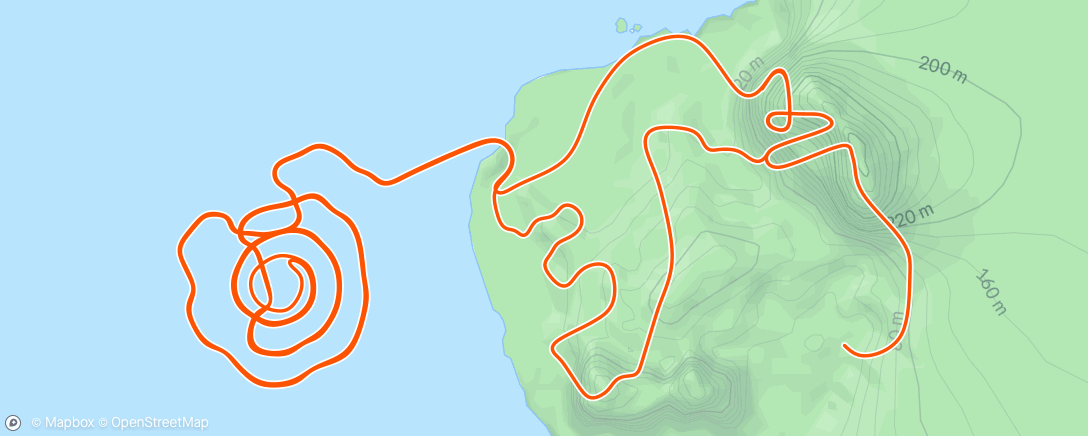 Map of the activity, Zwift - Downtown Eruption in Watopia