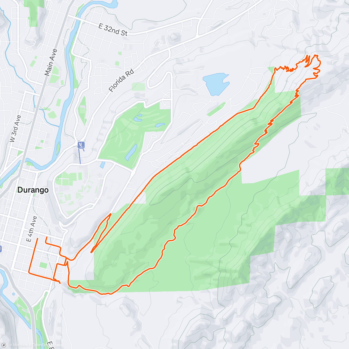 Map of the activity, Skyline loop - and horse gulch trailhead is 100% closed 😑