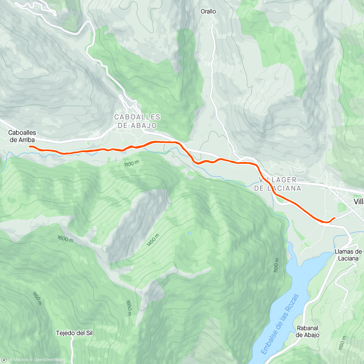 Map of the activity, Vía Verde de Caboalles ✅️💚