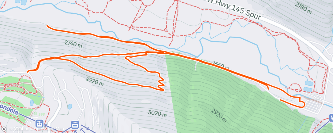 Map of the activity, Evening Trail Run