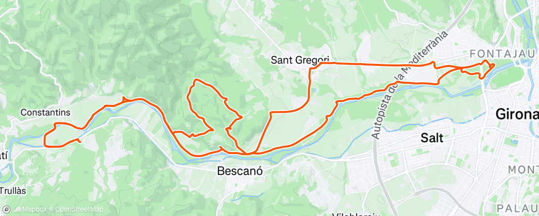 Map of the activity, Morning Ride