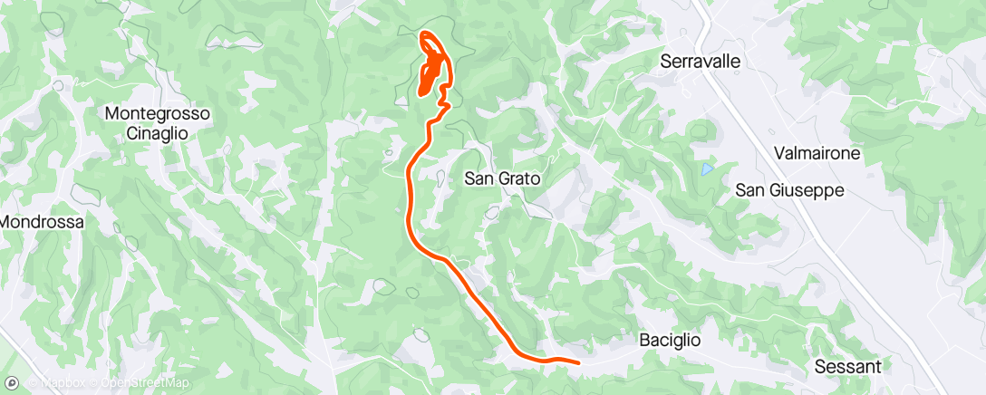 Map of the activity, Seratina campetto