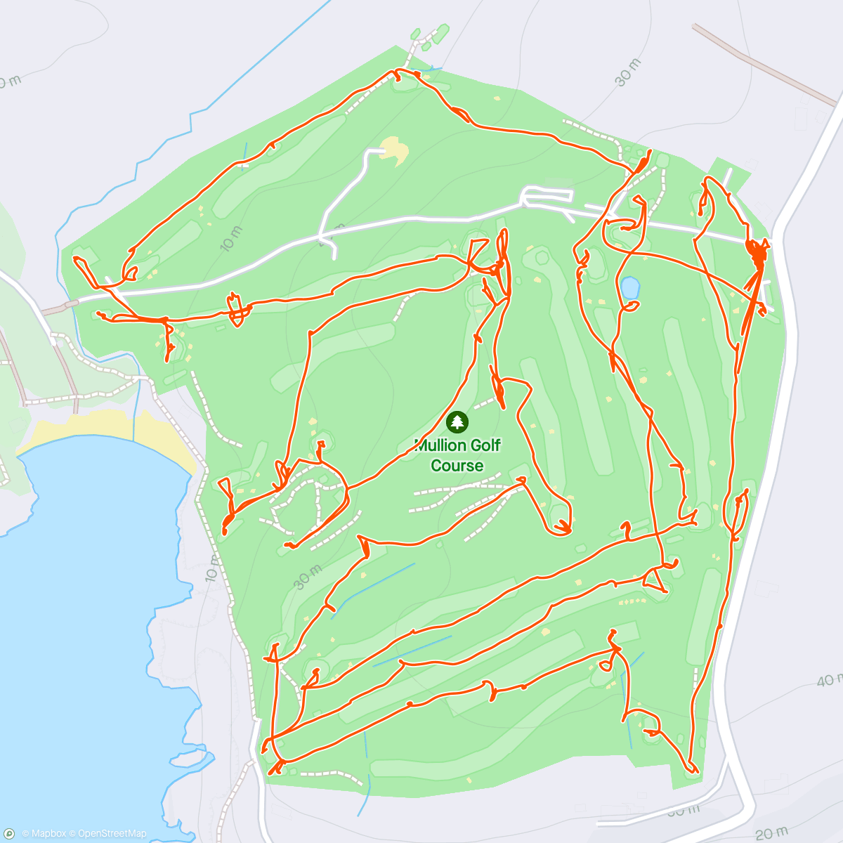 Map of the activity, Golf competition  - 1st