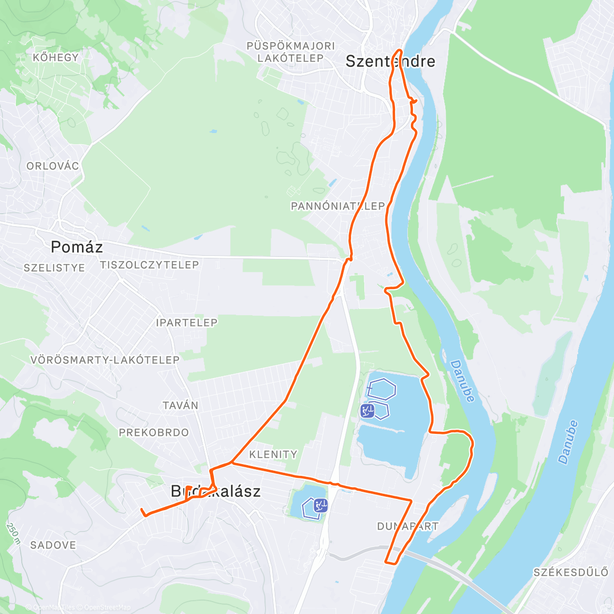 Map of the activity, Morning Run