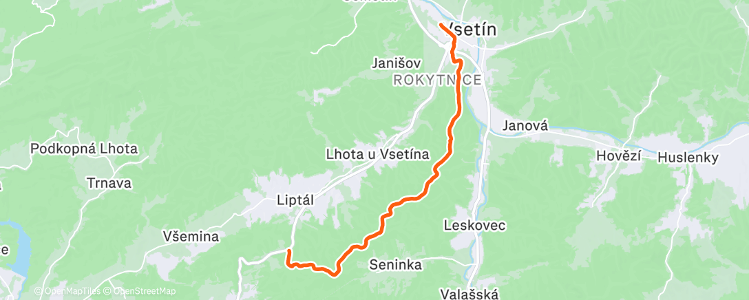 Map of the activity, Vánoční tradiční výšlap 🤌