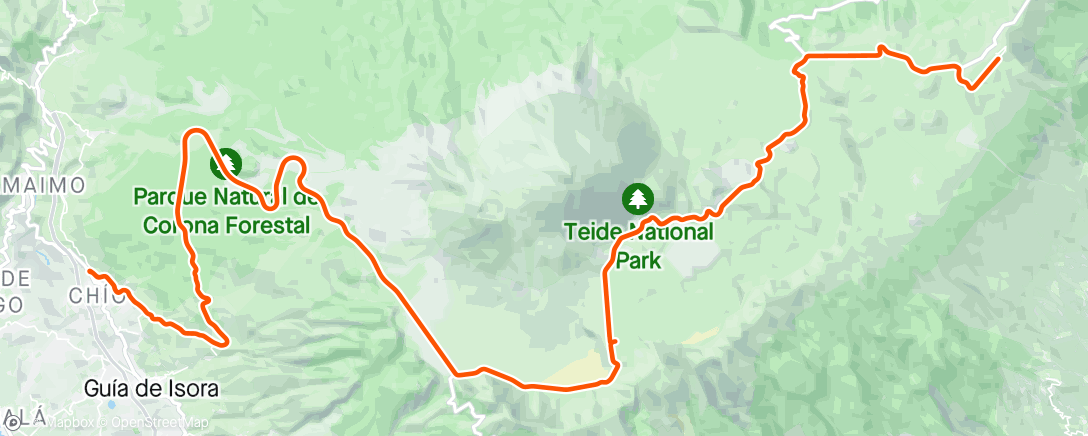 Map of the activity, Teide day 2