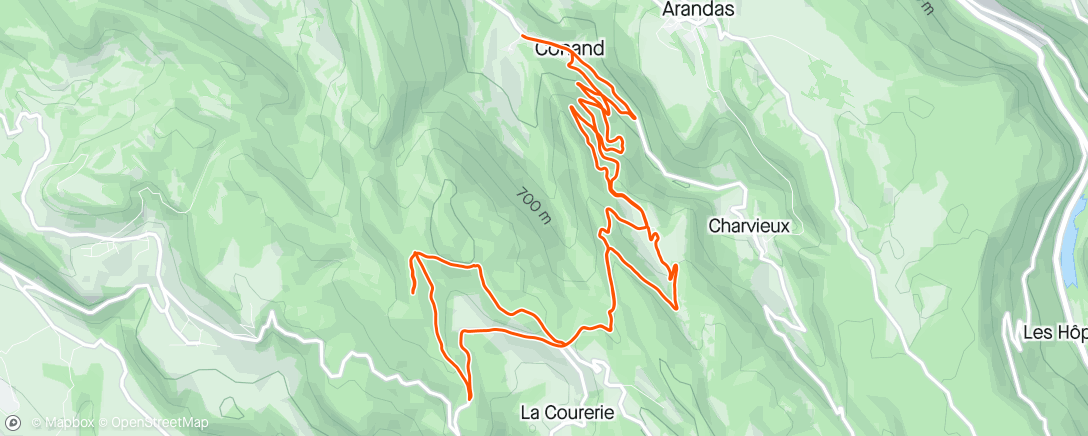 Map of the activity, Conand le Barbare VTT
