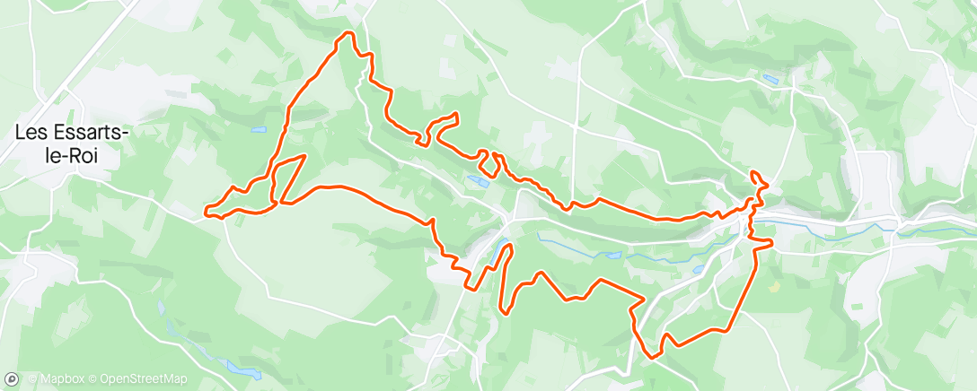 Mapa da atividade, Trail des lavoirs - 36 km