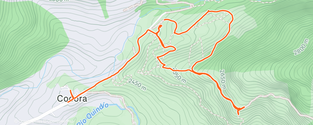 Map of the activity, Senderismo por la mañana