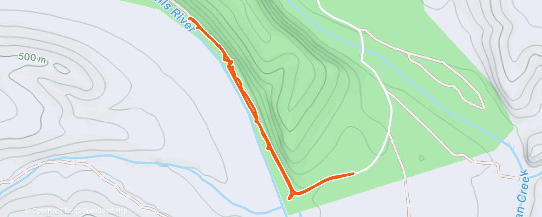Map of the activity, Afternoon Hike