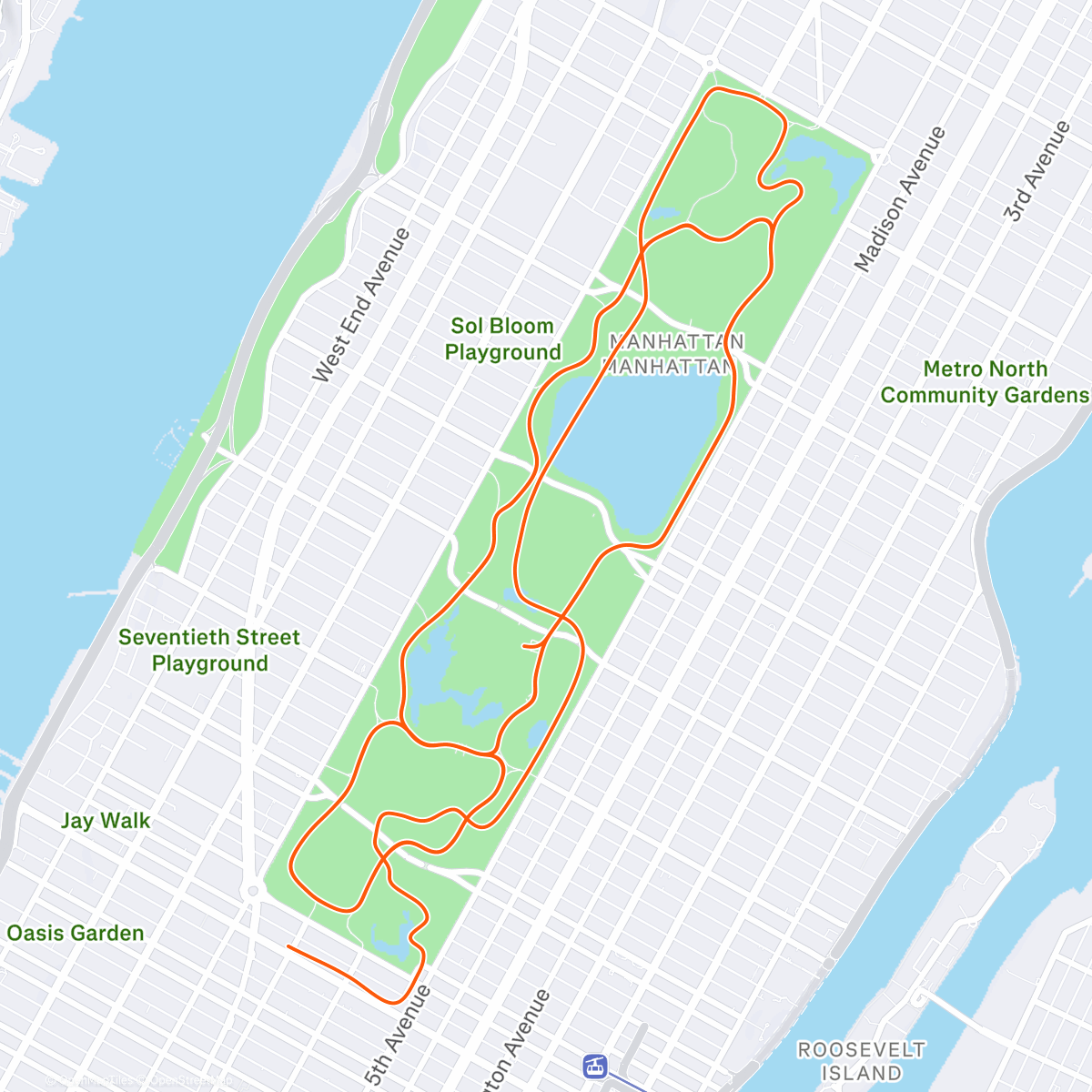 Map of the activity, Zwift - Race: DZR Christmas Special - Stage 3 (A) on NYC KOM After Party in New York