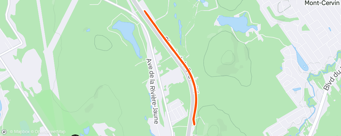 Map of the activity, Course à pied dans l'après-midi