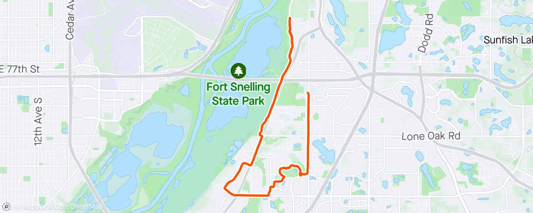 Map of the activity, I love roller blading