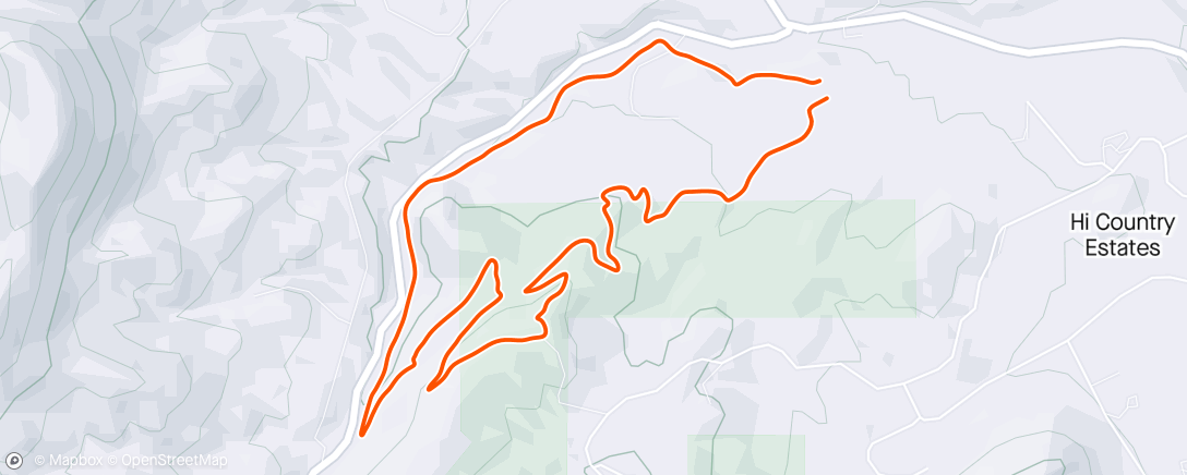 Map of the activity, MTB - Butterfield