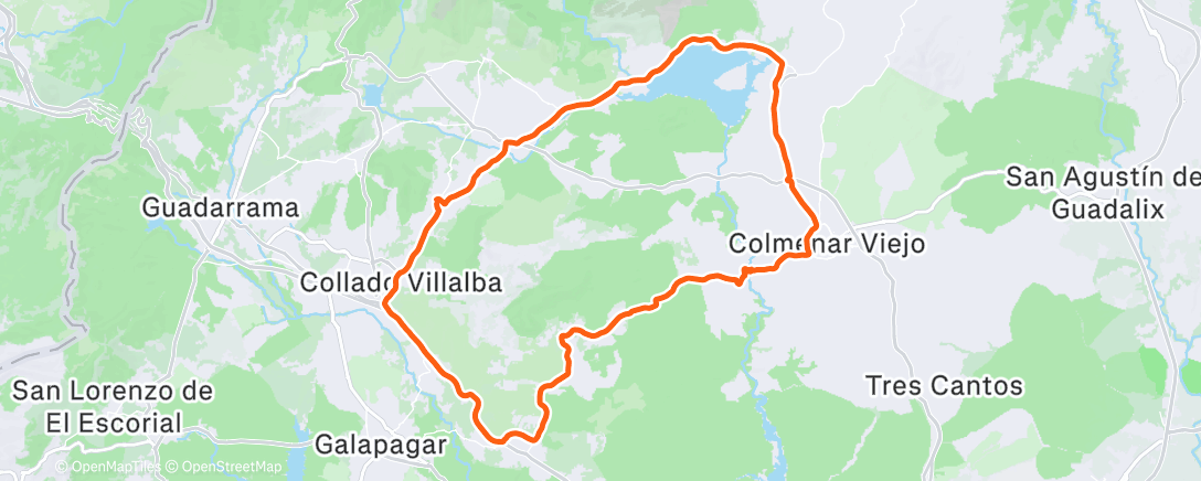 Map of the activity, Bicicleta por la mañana