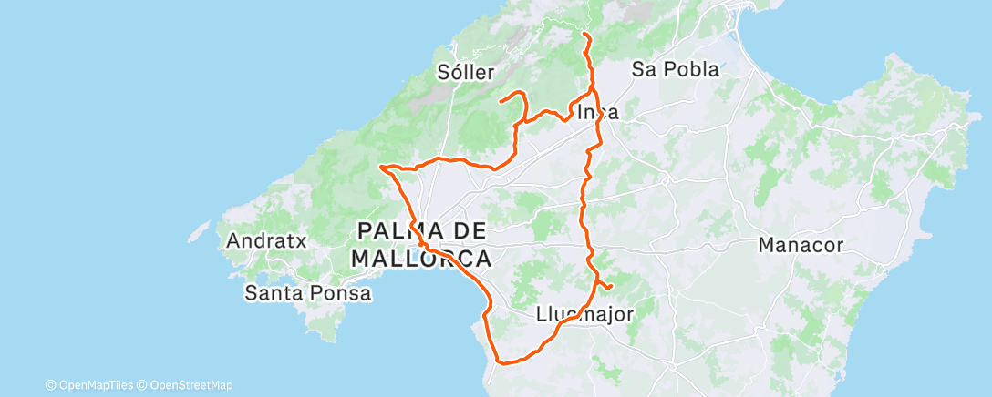 Map of the activity, Morning Ride