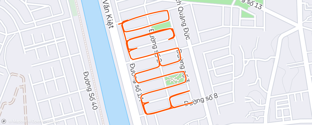 Map of the activity, Morning Run