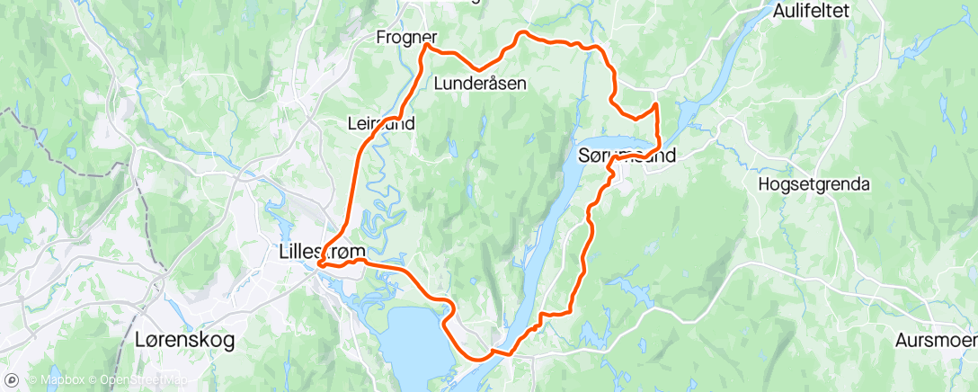Карта физической активности (Sørumsandrunden)