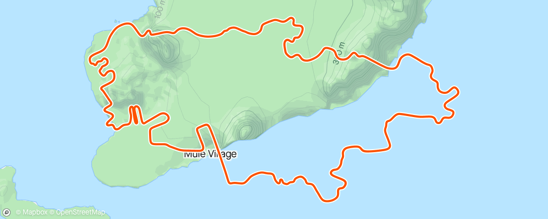 Mappa dell'attività Zwift - Endurance Bike - 4 x 6 min - Lower Z4 - 1:45 in Watopia