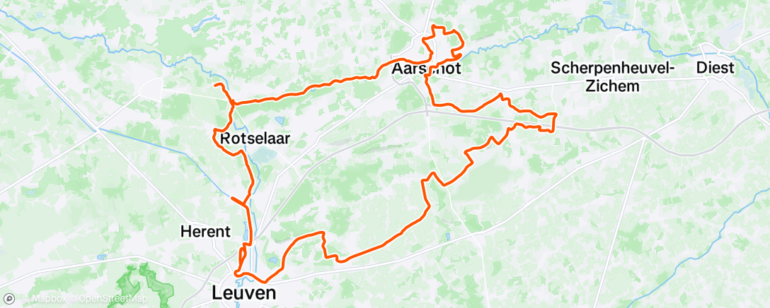 Map of the activity, Lunch Ride