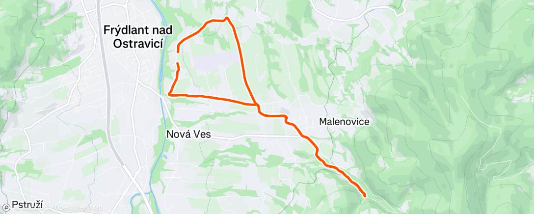 Map of the activity, Lunch Walk