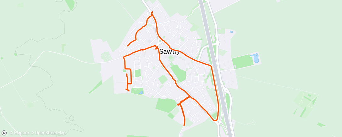 Map of the activity, The one where I walked all around our new village