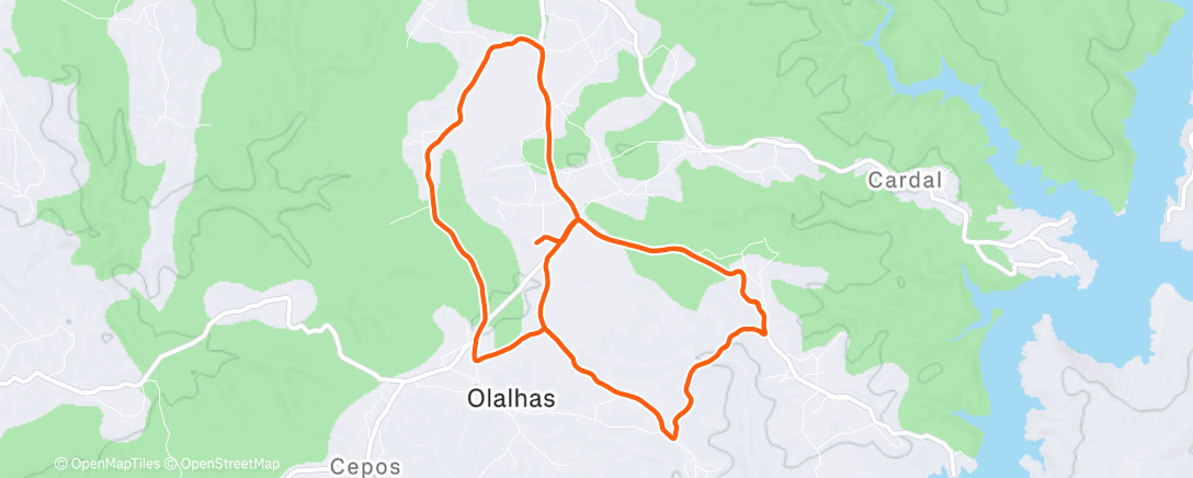 Map of the activity, Corrida matinal véspera Natal