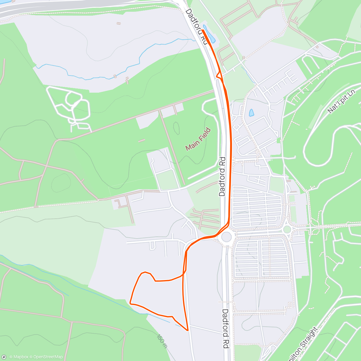 Map of the activity, Evening leg stretch